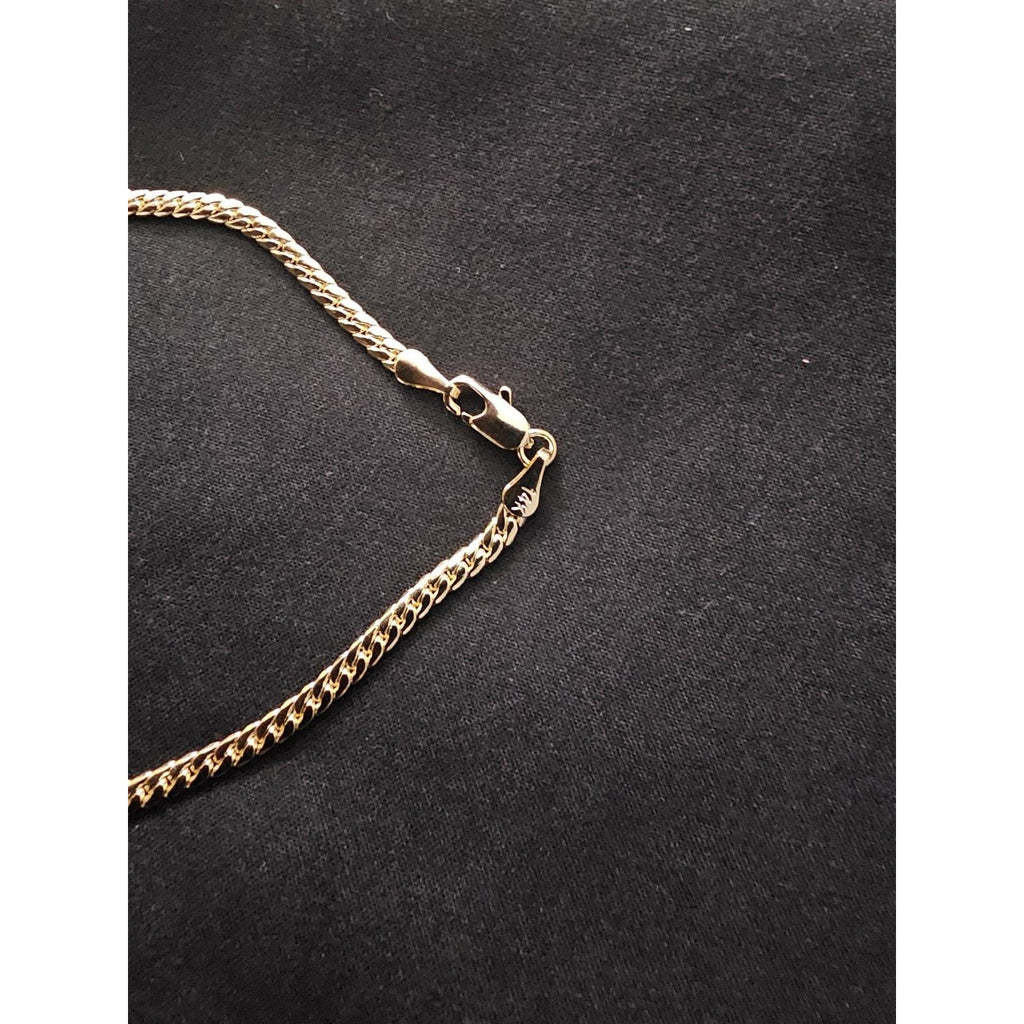 10inch 14K Gold plated on brass Miami Tight Cuban Link ANKLET.