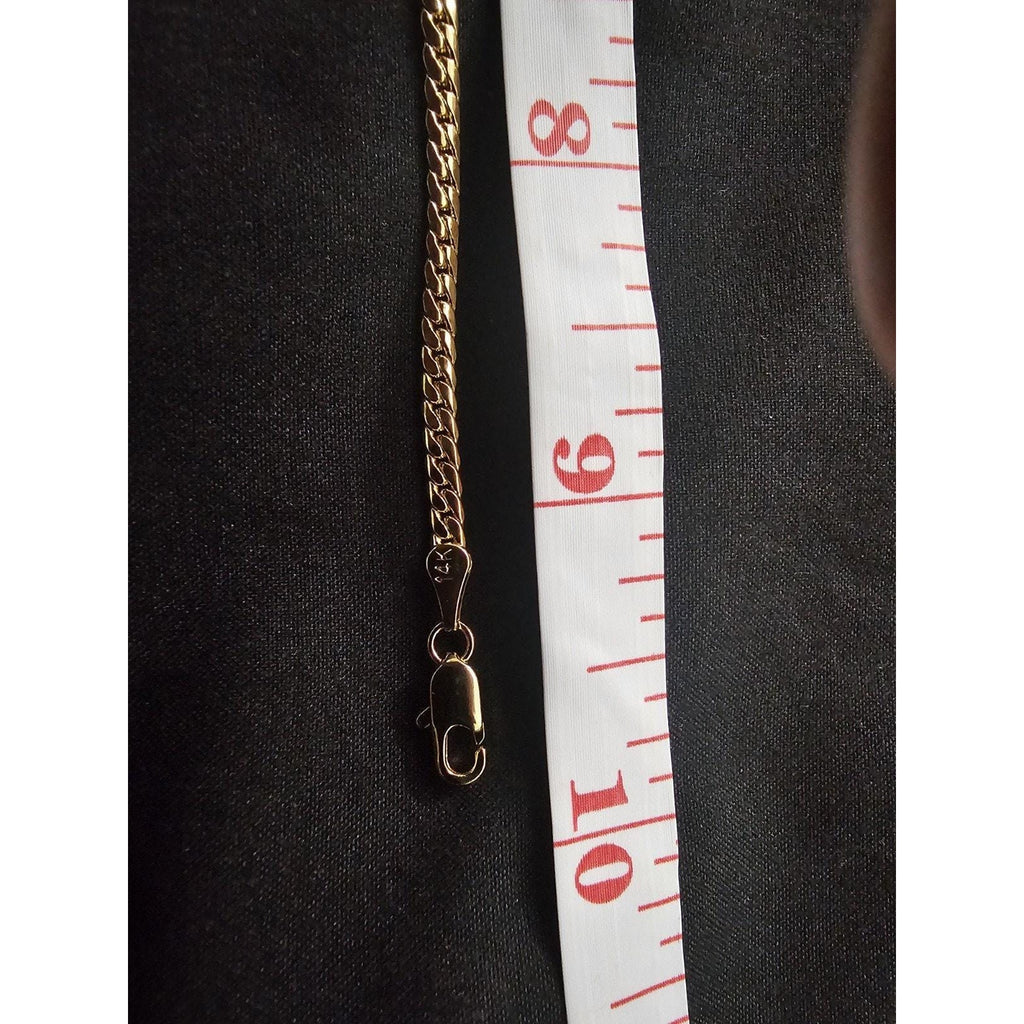 10inch 14K Gold plated on brass Miami Tight Cuban Link ANKLET.