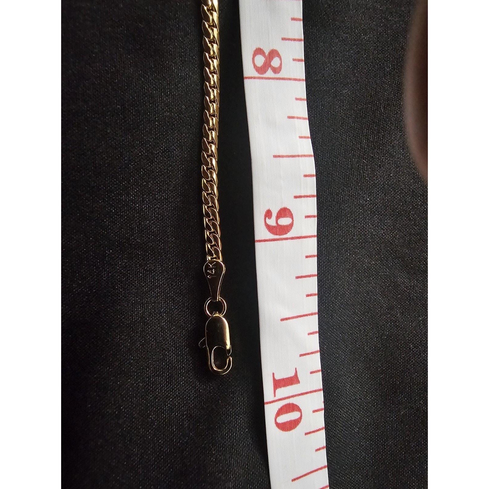 10inch 14K Gold plated on brass Miami Tight Cuban Link ANKLET.